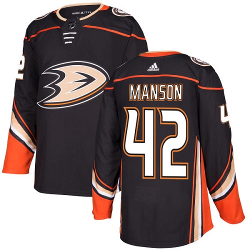 Adidas Men Anaheim Ducks 42 Josh Manson Black Home Authentic Stitched NHL Jersey